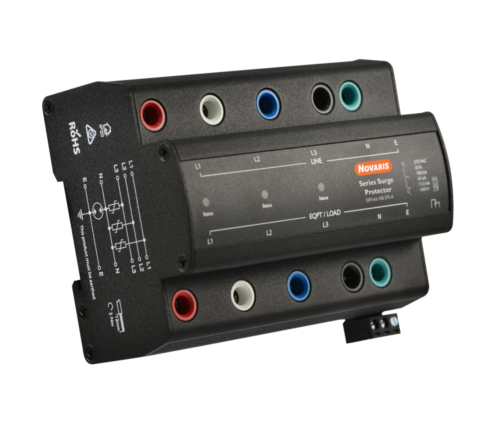 Series surge protector, 3 Phase, 63A, 100kA, 275VAC, Alarm Contact