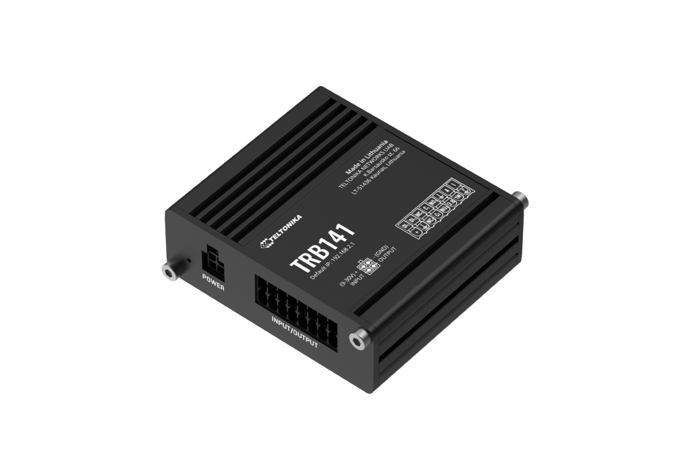 TRB141 Gateway, 1 SIM 4G/LTE (Cat 1), I/O terminal block