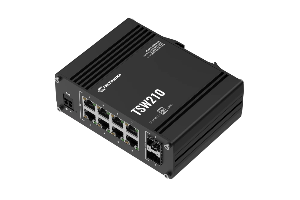 TSW210 Unmanaged Switch, 8 x Gigabit Ethernet ports, 2 x SFP ports